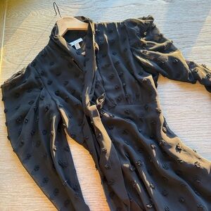 TopShop Black Dress with Textured Accents